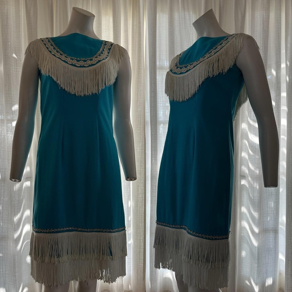 1950s Rodeo Cowgirl Fringe Western Handmade Dress